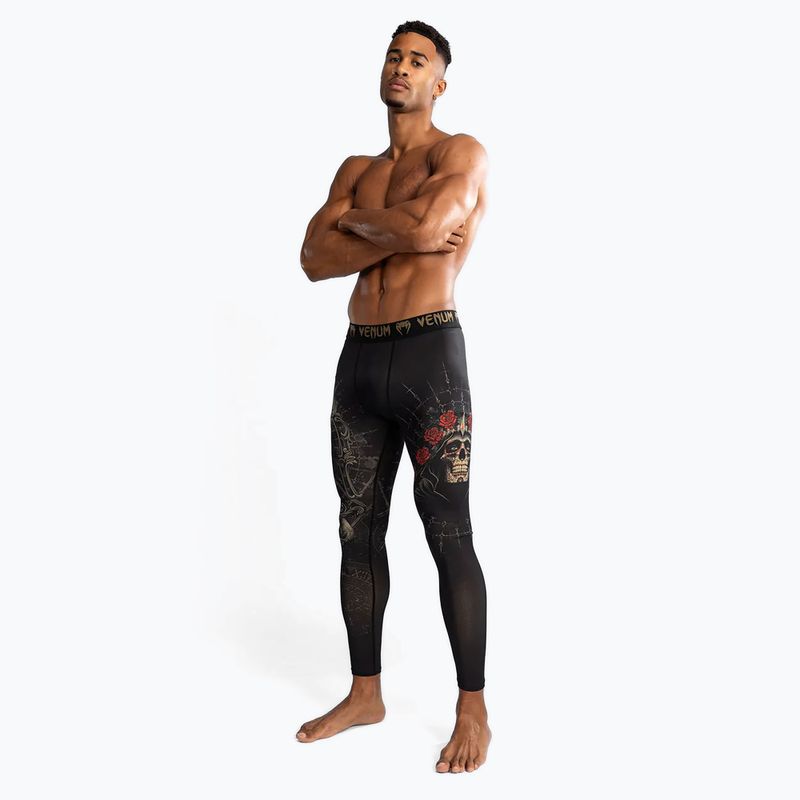 Venum Santa Muerte 5.0 Ghette da uomo nero profondo/oro leggings da allenamento 2