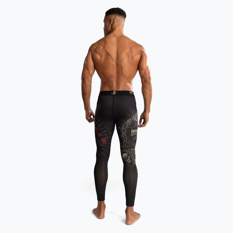 Venum Santa Muerte 5.0 Ghette da uomo nero profondo/oro leggings da allenamento 3