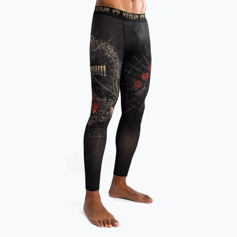 Venum Santa Muerte 5.0 Ghette da uomo nero profondo/oro leggings da allenamento 5