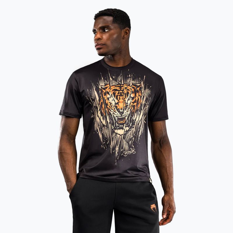 Maglietta Venum Tiger Dry Tech Uomo nero/arancio neon