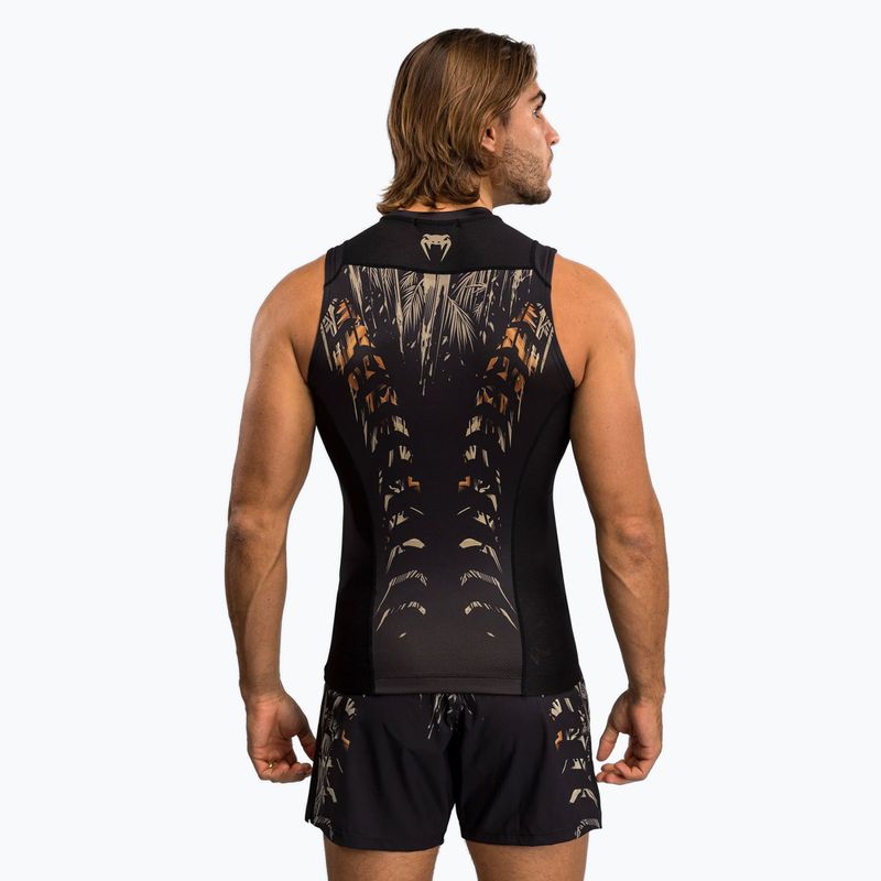 Venum Tiger Canotta Rashguard senza maniche da uomo nero/arancio neon 2