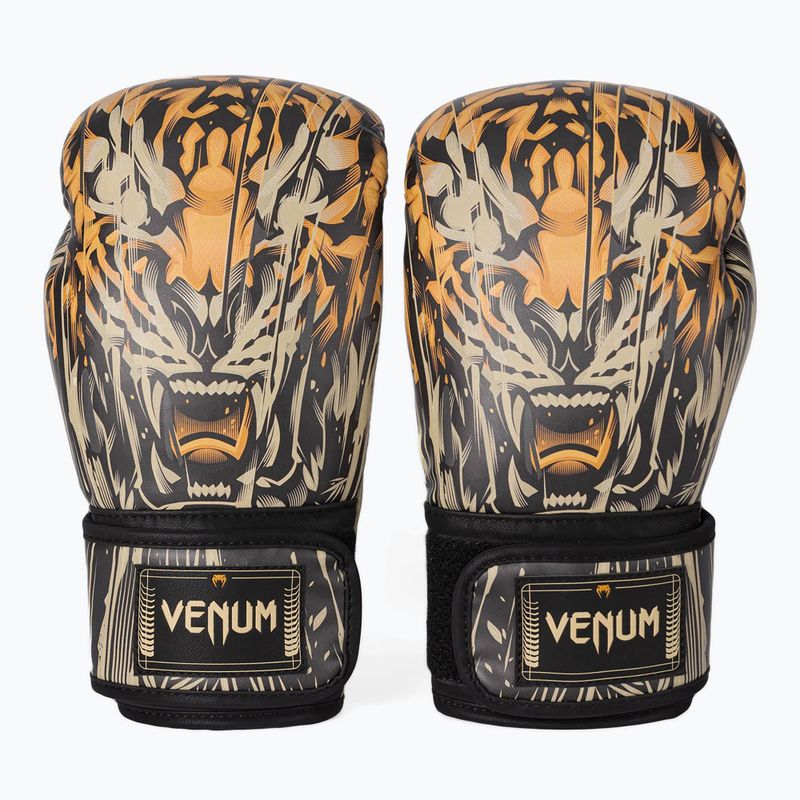 Guantoni da boxe Venum Tiger nero/arancio neon