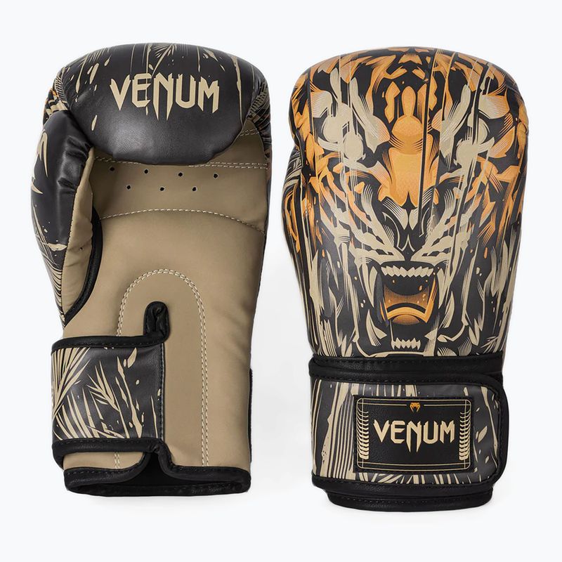 Guantoni da boxe Venum Tiger nero/arancio neon 3