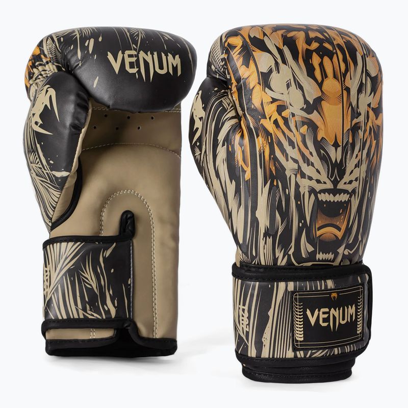 Guantoni da boxe Venum Tiger nero/arancio neon 4