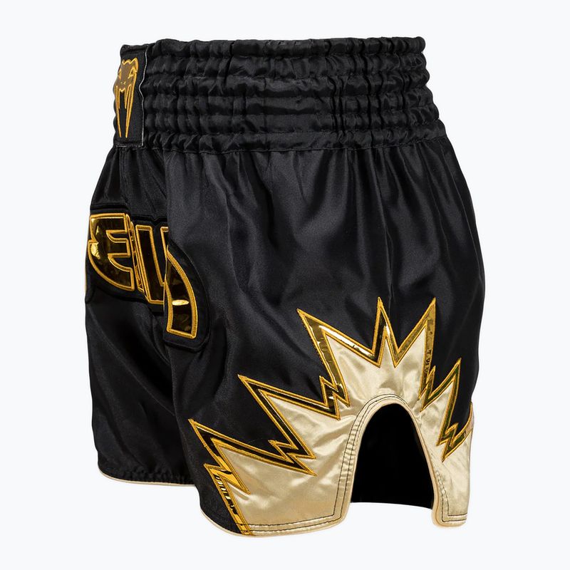 Pantaloncini da allenamento Venum Inferno Muay Thai uomo nero/oro 3