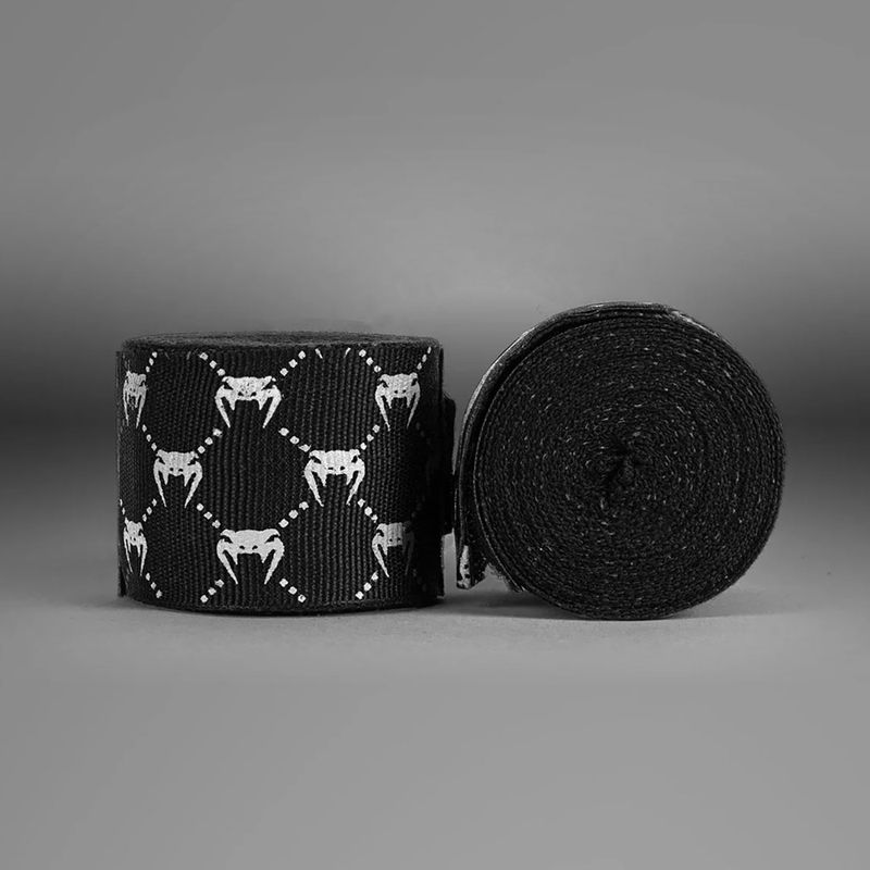 Fasce da boxe Venum Hand Wraps 250 cm black/white 2