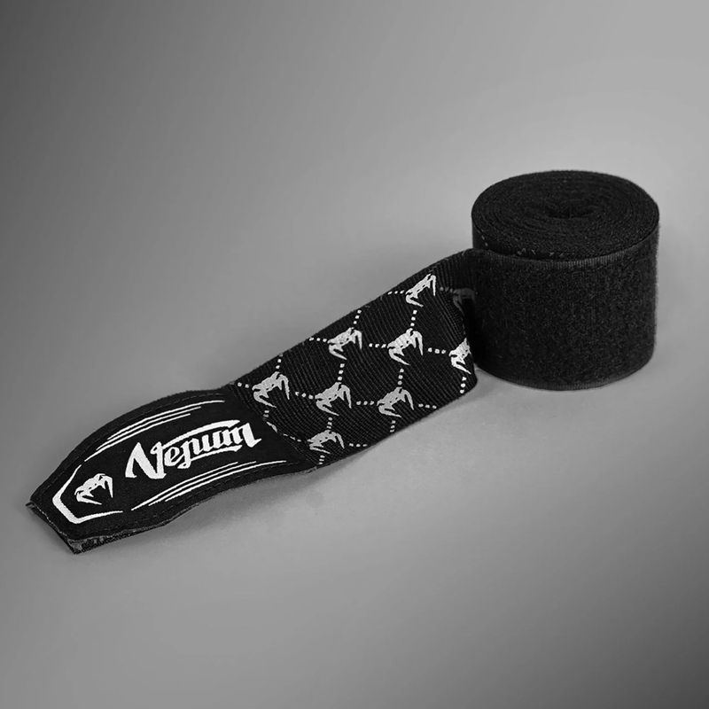 Fasce da boxe Venum Hand Wraps 250 cm black/white 3