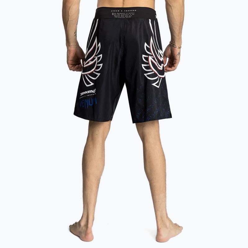 Pantaloncini da allenamento Venum X Tekken 8 da uomo - Jin Kazama Fight Shorts blu/nero/bianco 3