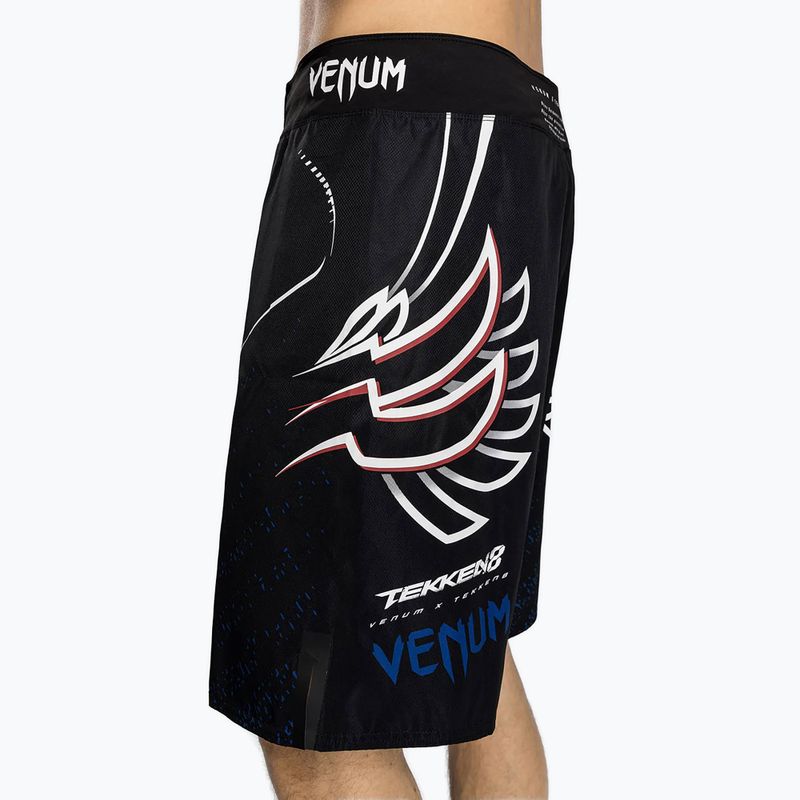 Pantaloncini da allenamento Venum X Tekken 8 da uomo - Jin Kazama Fight Shorts blu/nero/bianco 5