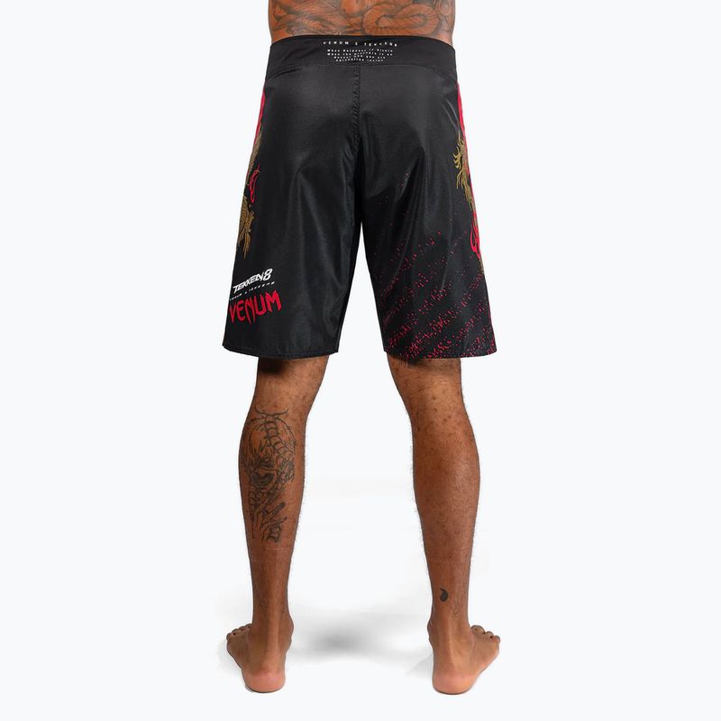 Pantaloncini da allenamento Venum X Tekken 8 da uomo - Marshall Law Fight Shorts nero/rosso/oro 2