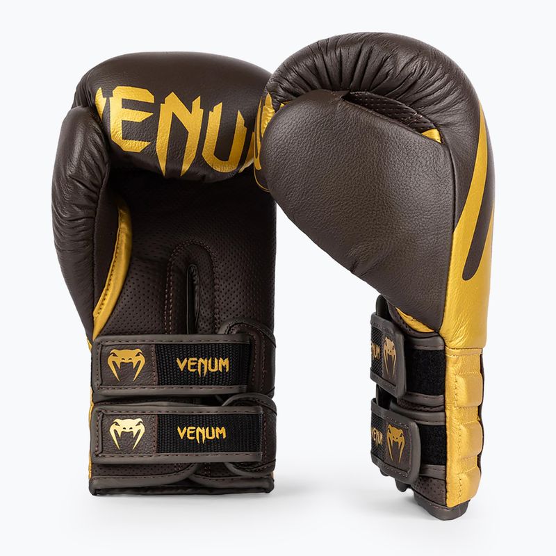 Guanti da boxe Venum Reverso cioccolato/oro 2