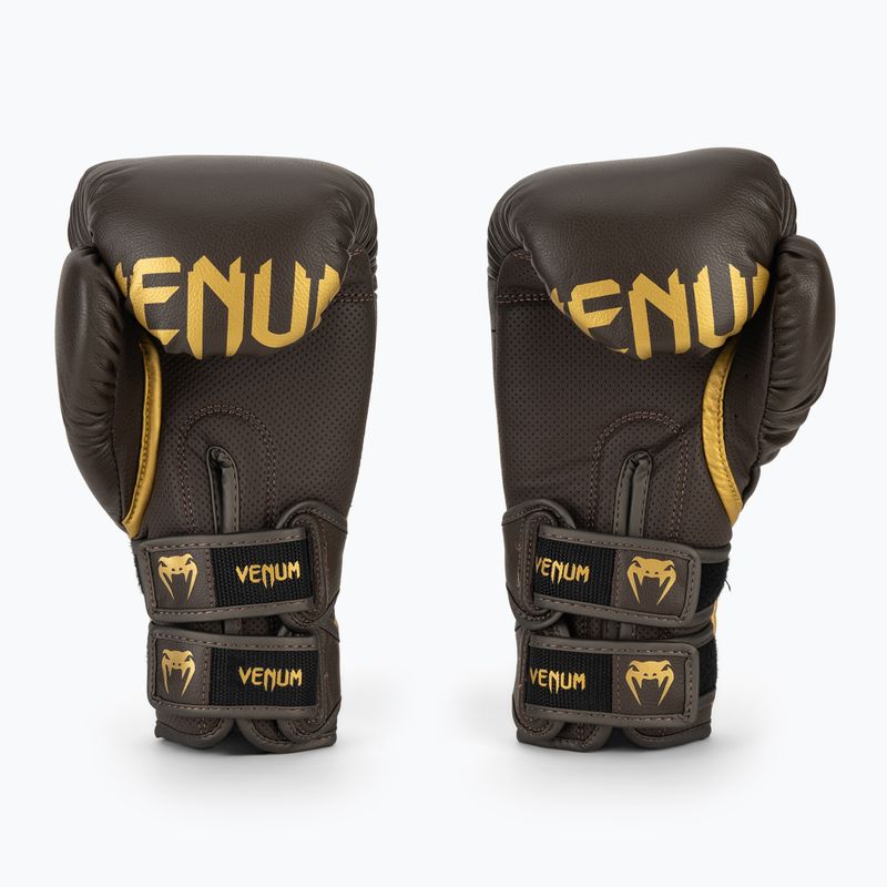 Guanti da boxe Venum Reverso cioccolato/oro 3