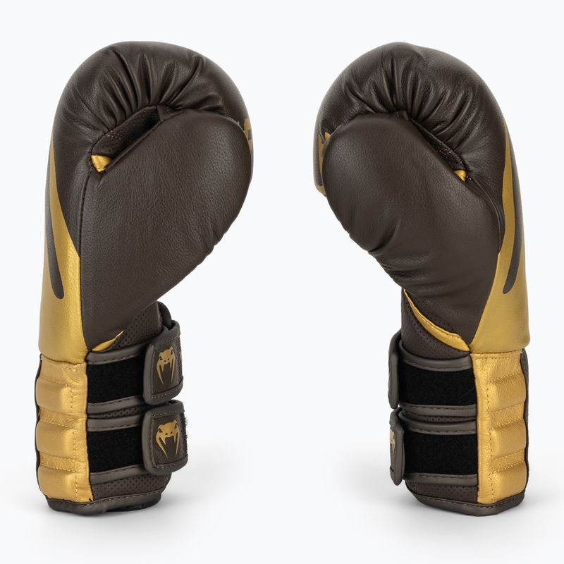 Guanti da boxe Venum Reverso cioccolato/oro 4