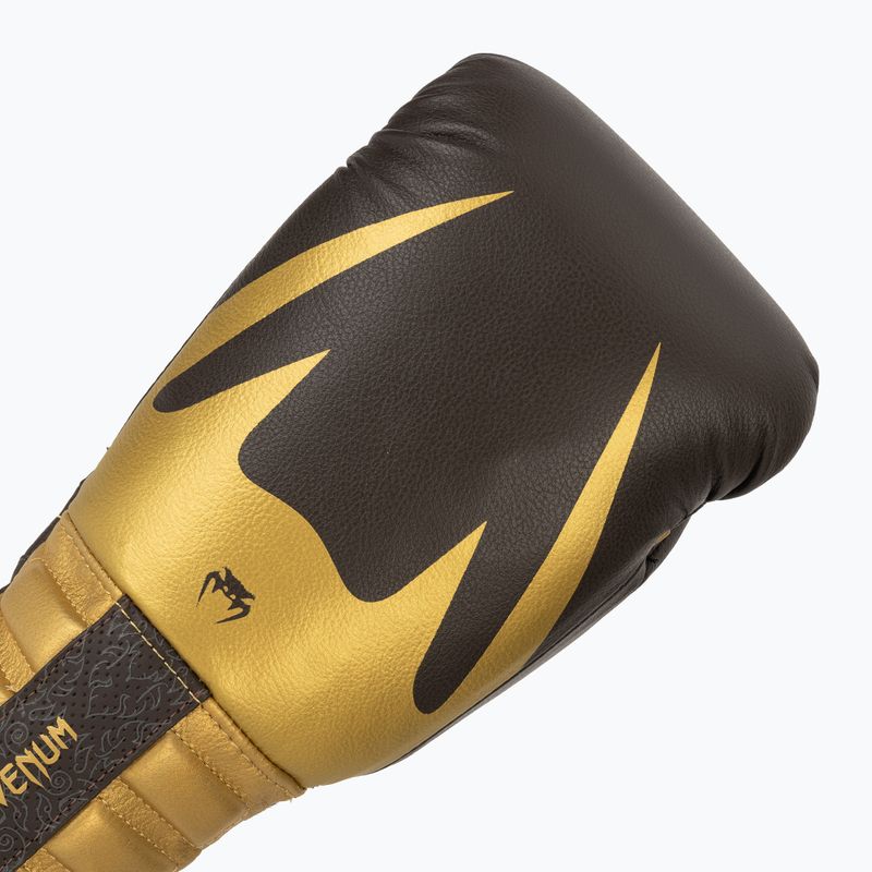 Guanti da boxe Venum Reverso cioccolato/oro 5