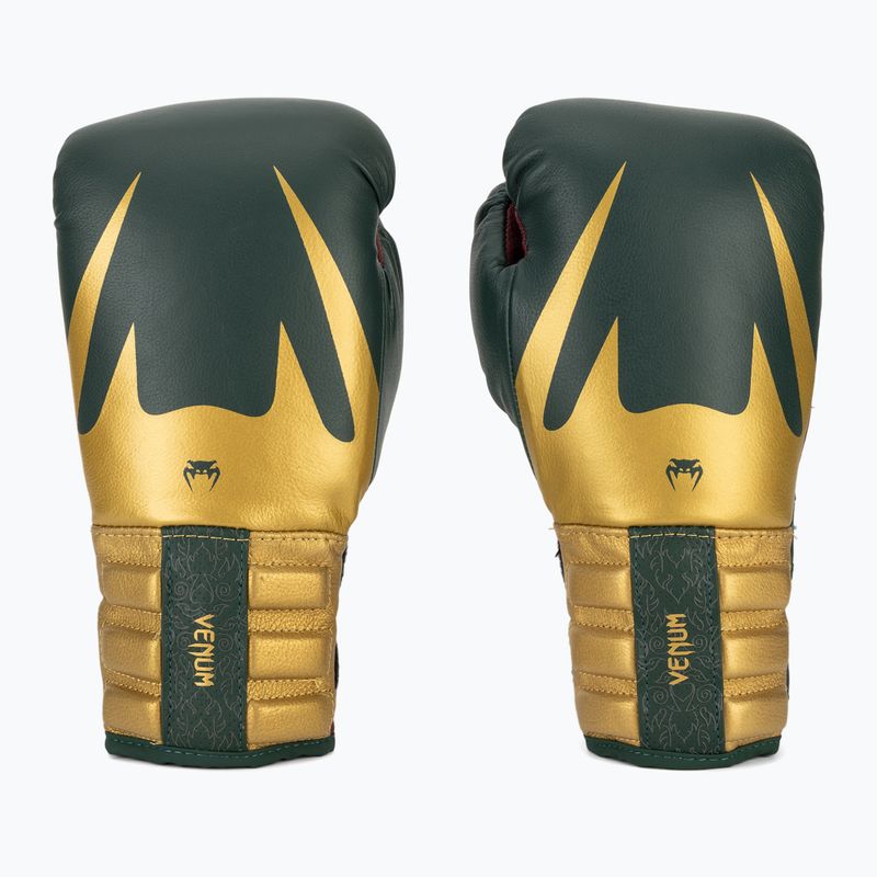 Guantoni da boxe Venum Reverso verde/oro 2