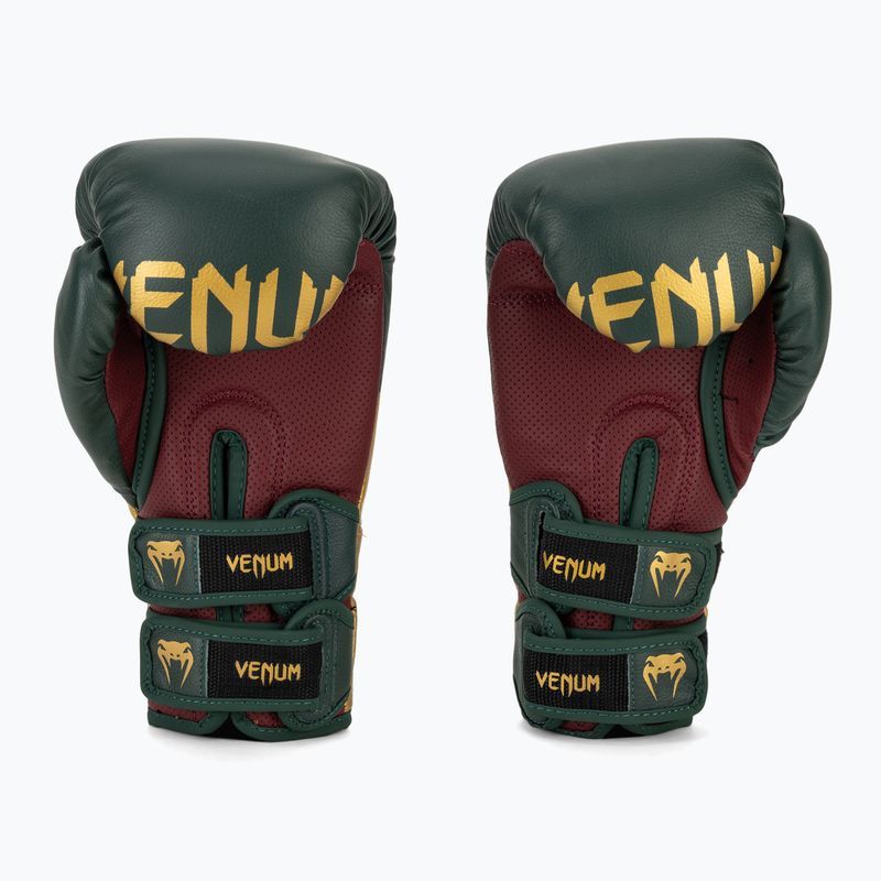 Guantoni da boxe Venum Reverso verde/oro 4