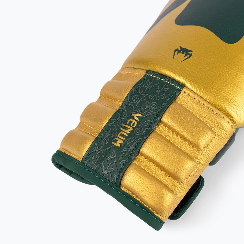 Guantoni da boxe Venum Reverso verde/oro 5