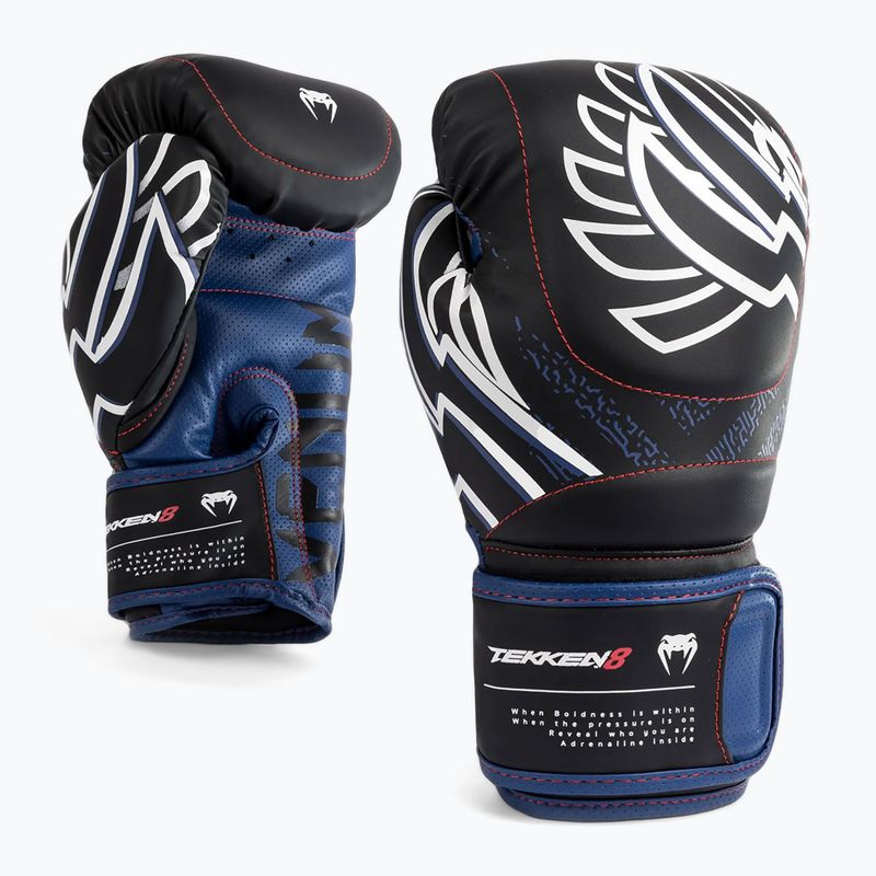 Guanti da boxe Venum X Tekken 8 - Guanti da boxe Jin Kazama blu/nero/bianco 2