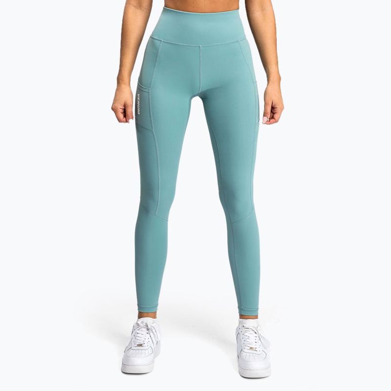 Leggings da allenamento Venum Essential Performance da donna verde acqua