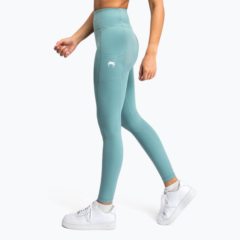 Leggings da allenamento Venum Essential Performance da donna verde acqua 5