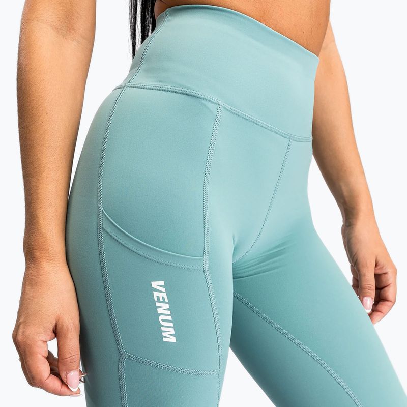 Leggings da allenamento Venum Essential Performance da donna verde acqua 6