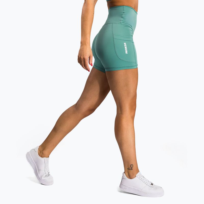 Pantaloncini da ciclismo Venum Essential da donna verde acqua 3