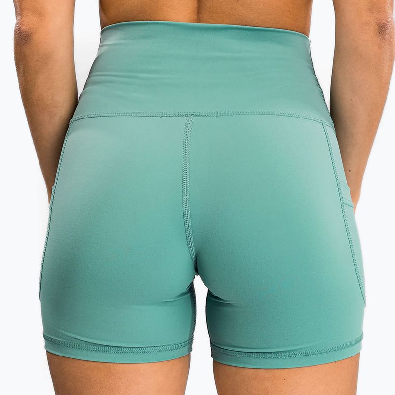 Pantaloncini da ciclismo Venum Essential da donna verde acqua 6