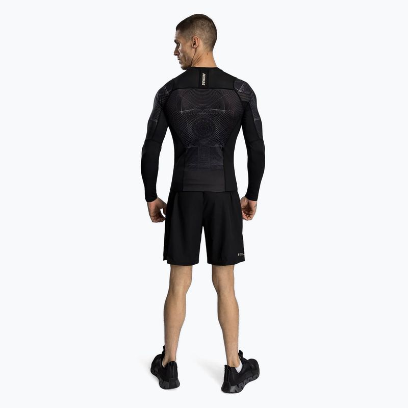 Rashguard Venum G-Fit Air a manica lunga da uomo nero profondo/sabbia del deserto 2