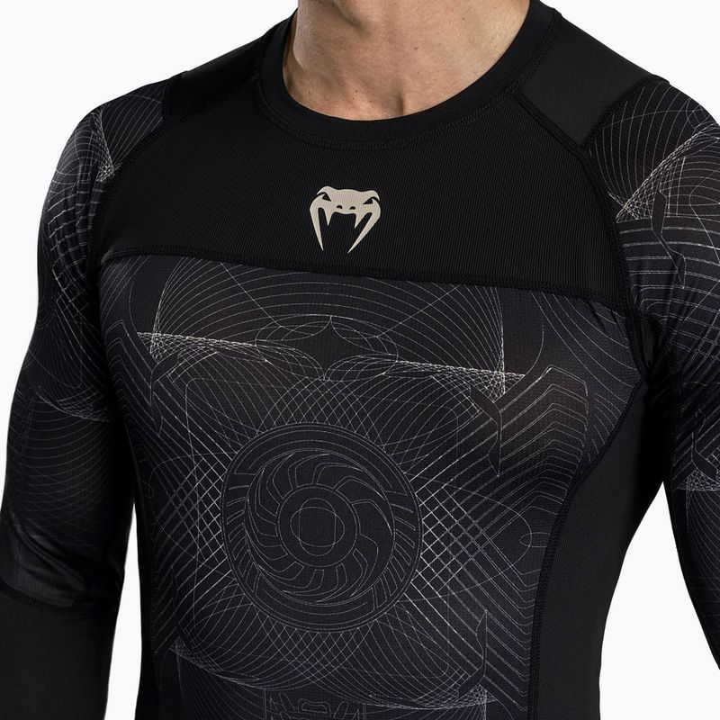 Rashguard Venum G-Fit Air a manica lunga da uomo nero profondo/sabbia del deserto 6