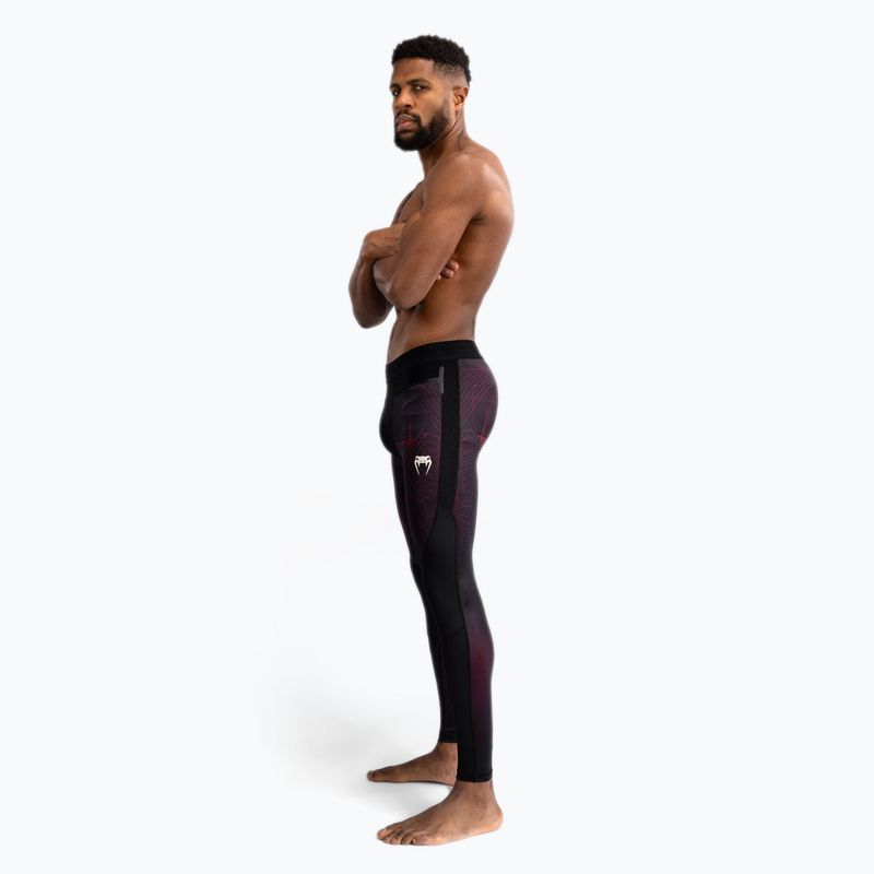 Leggings da allenamento Venum G-Fit Air Spats nero profondo/rosso fuoco da uomo 3