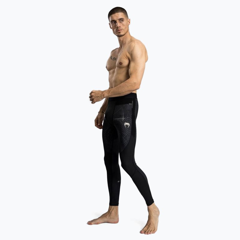 Leggings da allenamento Venum G-Fit Air Spats nero profondo/sabbia del deserto da uomo 2