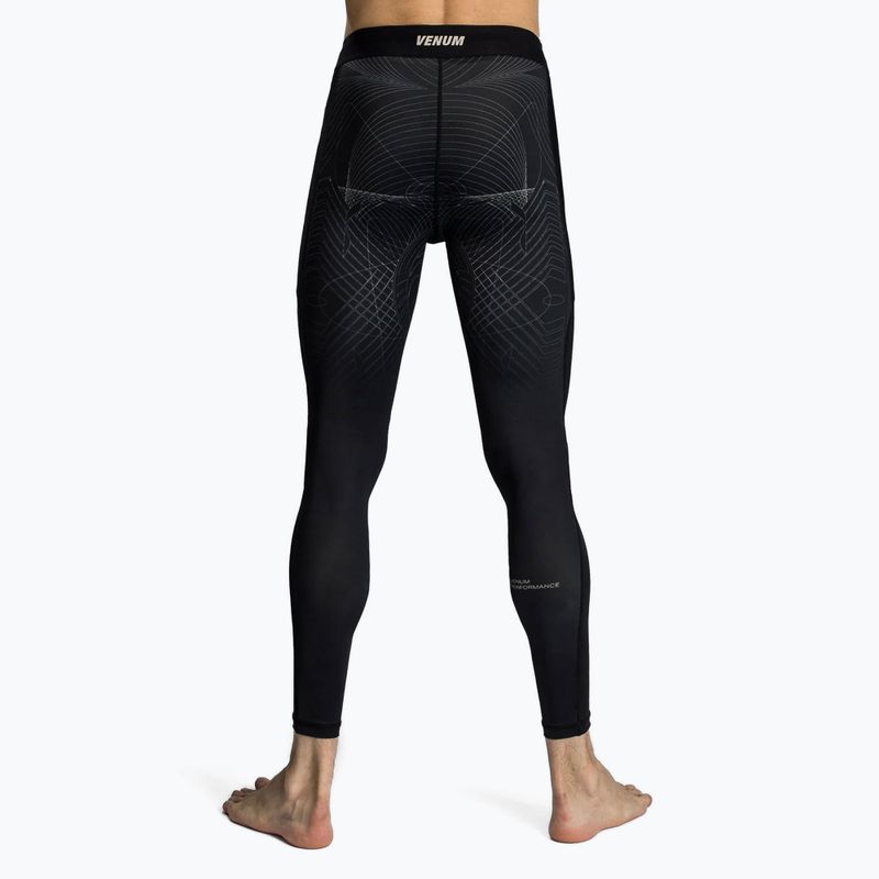 Leggings da allenamento Venum G-Fit Air Spats nero profondo/sabbia del deserto da uomo 3