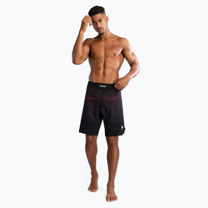 Pantaloncini da combattimento Venum G-Fit Air Uomo nero profondo/rosso fuoco 2