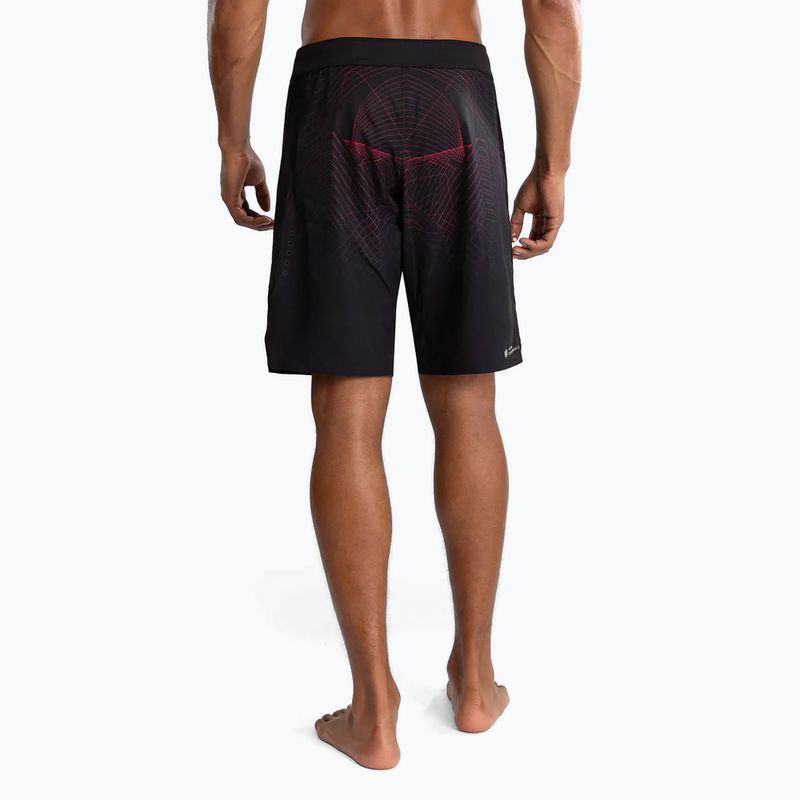 Pantaloncini da combattimento Venum G-Fit Air Uomo nero profondo/rosso fuoco 3