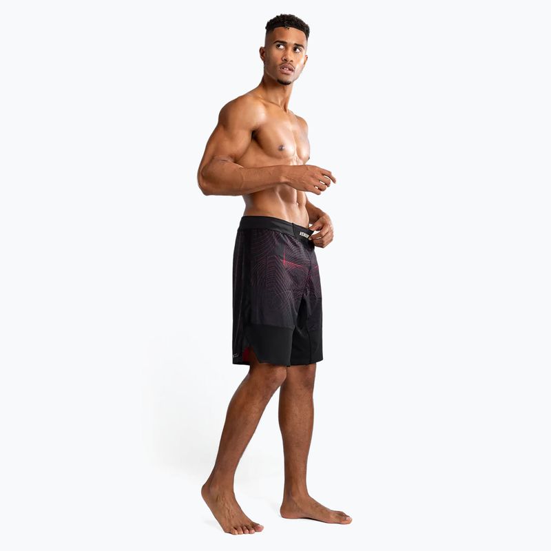 Pantaloncini da combattimento Venum G-Fit Air Uomo nero profondo/rosso fuoco 4