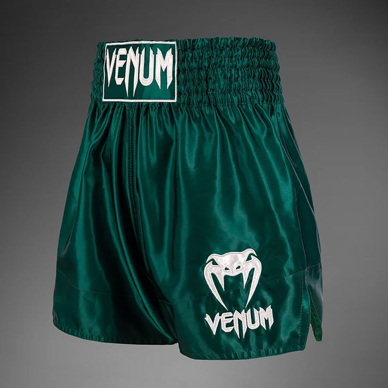 Pantaloncini da allenamento Venum Classic Muay Thai verde bosco profondo da uomo 3