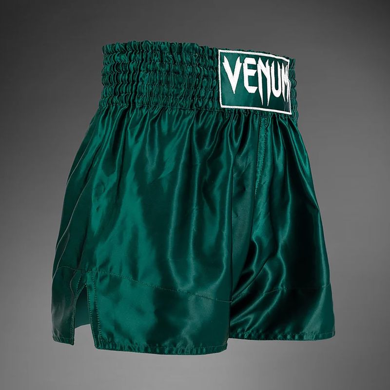 Pantaloncini da allenamento Venum Classic Muay Thai verde bosco profondo da uomo 4