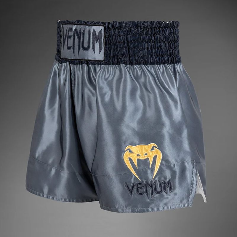 Pantaloncini da allenamento Venum Classic Muay Thai da uomo, grigio 3