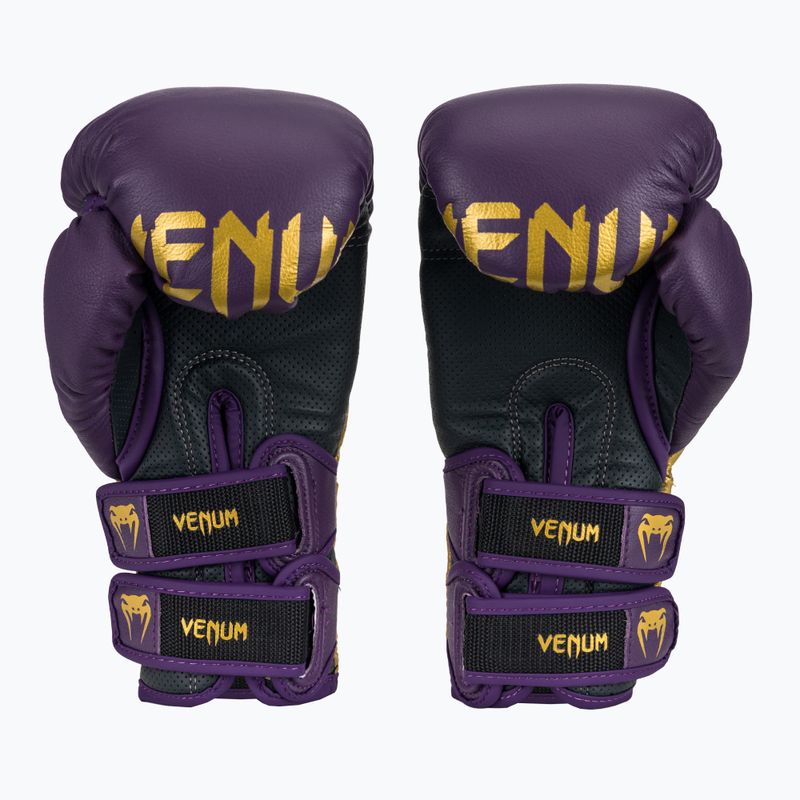 Guantoni da boxe Venum Reverso viola scuro/oro 3
