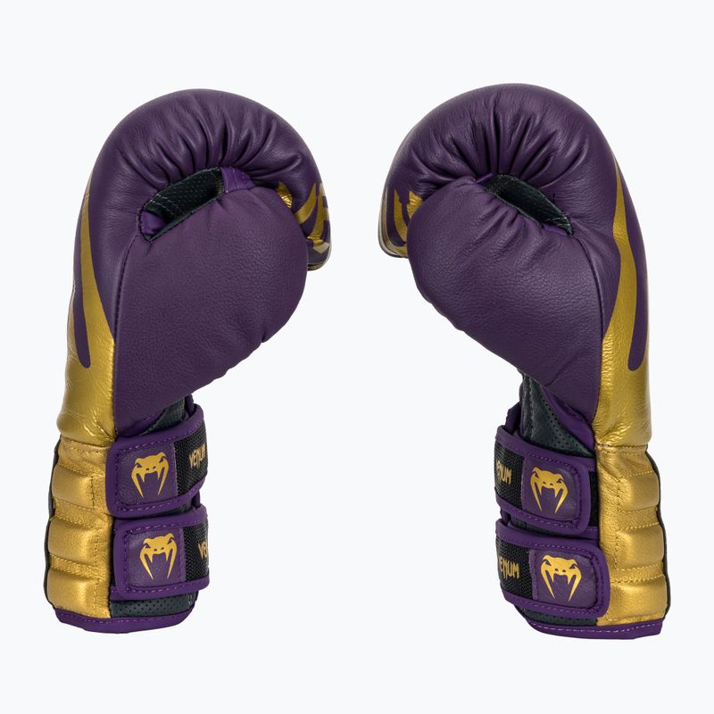 Guantoni da boxe Venum Reverso viola scuro/oro 4