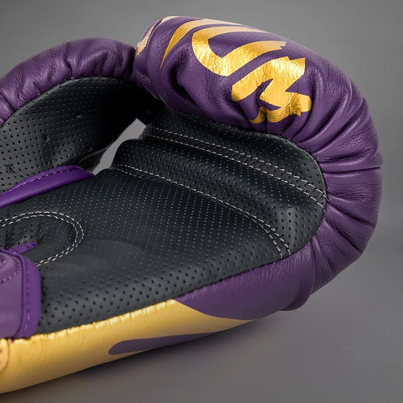 Guantoni da boxe Venum Reverso viola scuro/oro 3