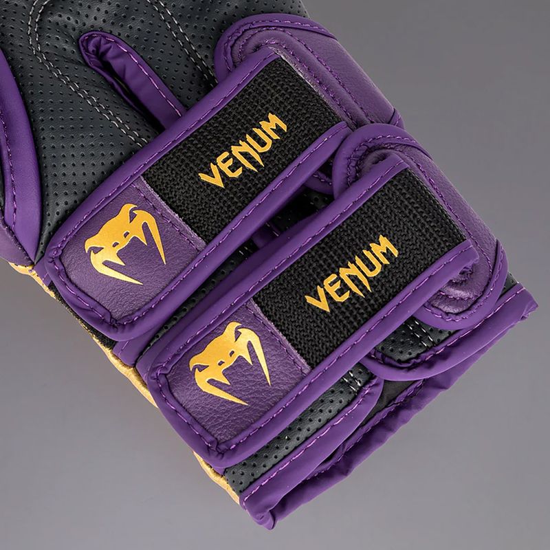 Guantoni da boxe Venum Reverso viola scuro/oro 5