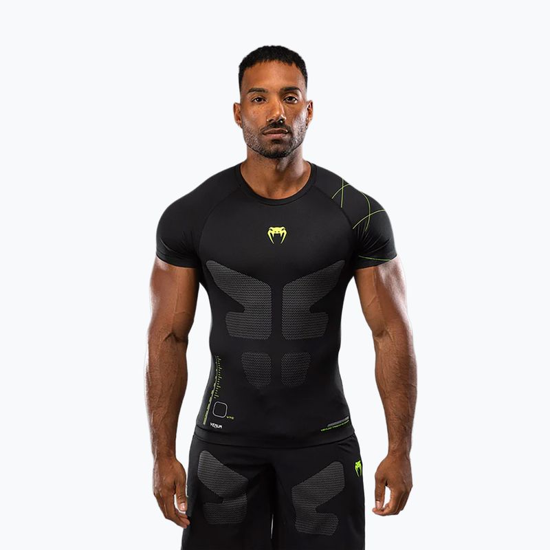 Venum Training Camp 4.0 Rashguard nero/verde maglietta da allenamento da uomo