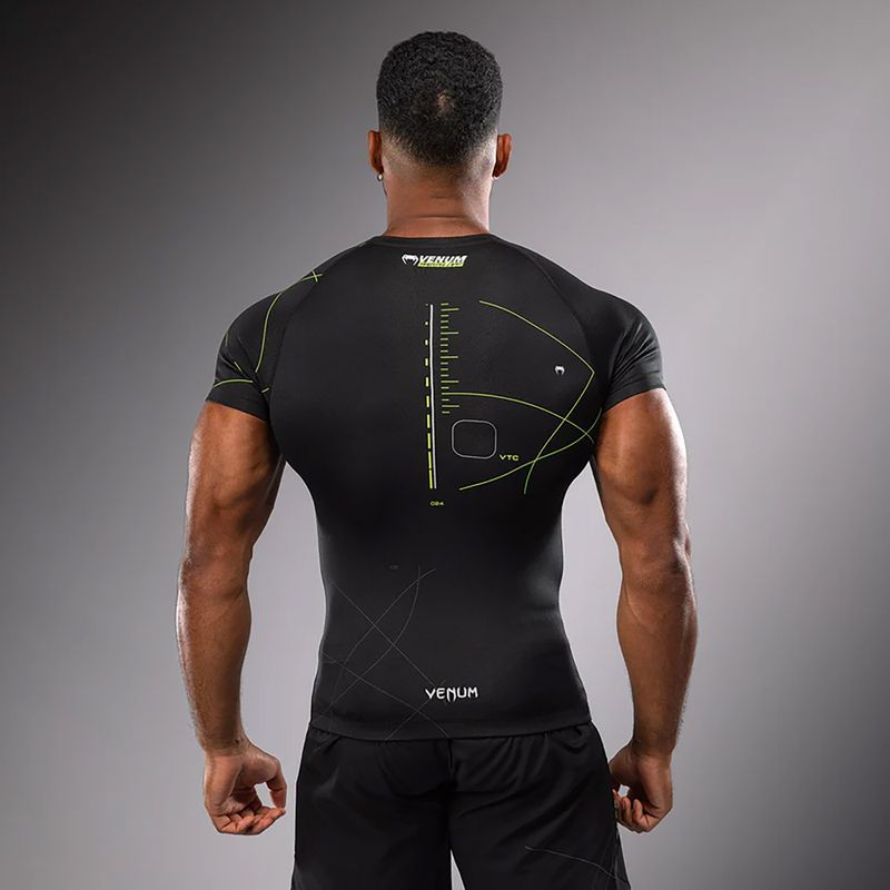 Venum Training Camp 4.0 Rashguard nero/verde maglietta da allenamento da uomo 2