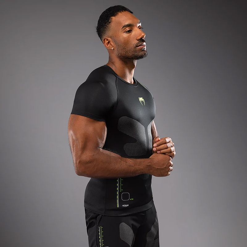 Venum Training Camp 4.0 Rashguard nero/verde maglietta da allenamento da uomo 3