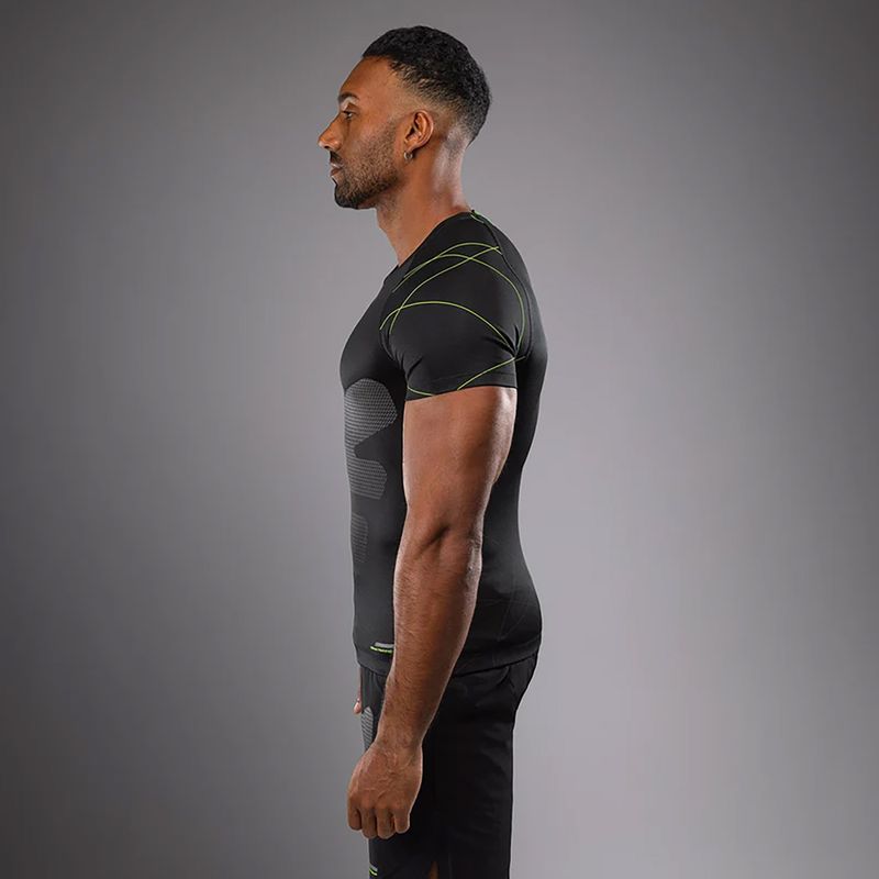 Venum Training Camp 4.0 Rashguard nero/verde maglietta da allenamento da uomo 4