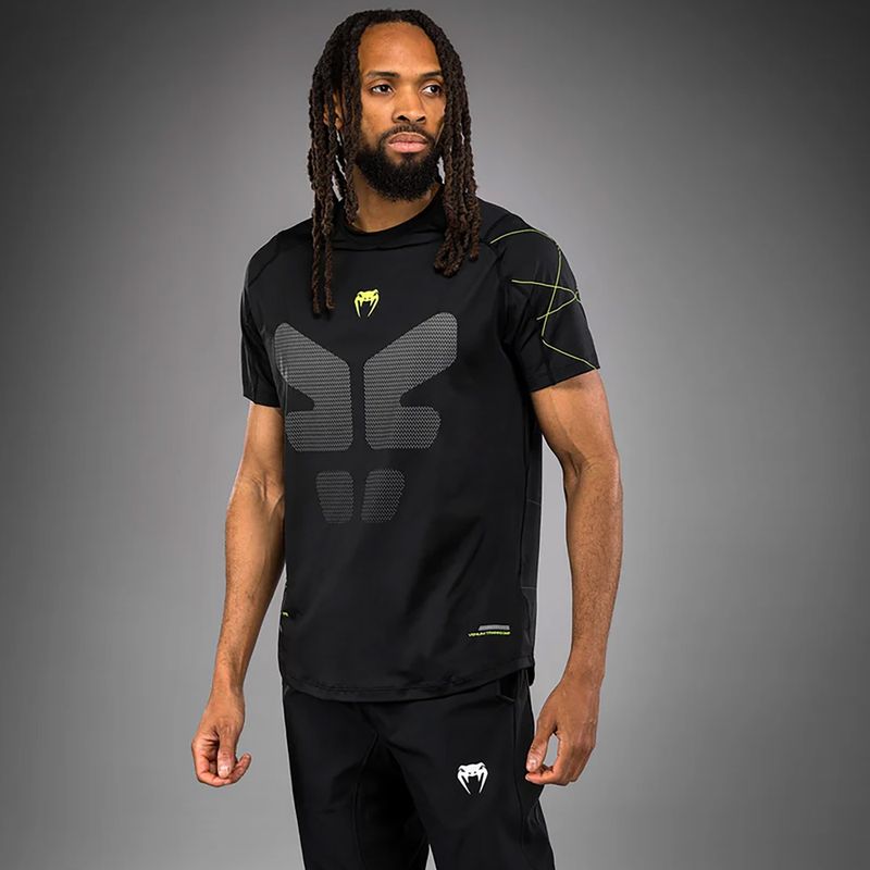 Maglietta da allenamento Venum Training Camp nero/verde per uomo 3
