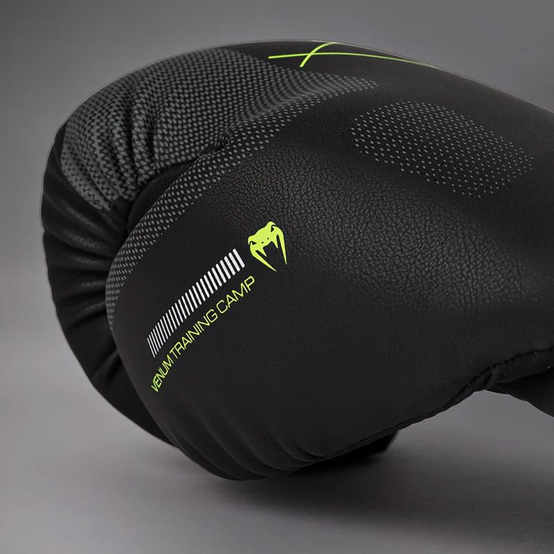 Guantoni da boxe Venum Training Camp 4.0 nero/verde scuro 3