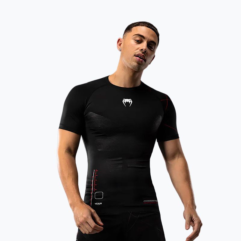 Maglietta da allenamento da uomo Venum Tactical XT Rashguard nero/rosso fuoco
