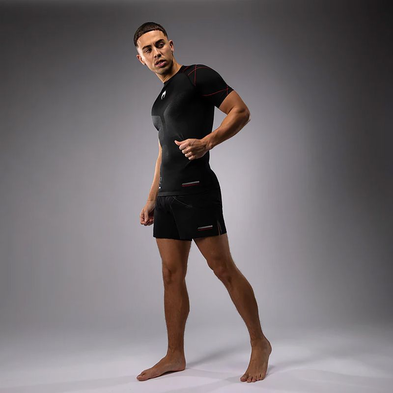 Maglietta da allenamento da uomo Venum Tactical XT Rashguard nero/rosso fuoco 3